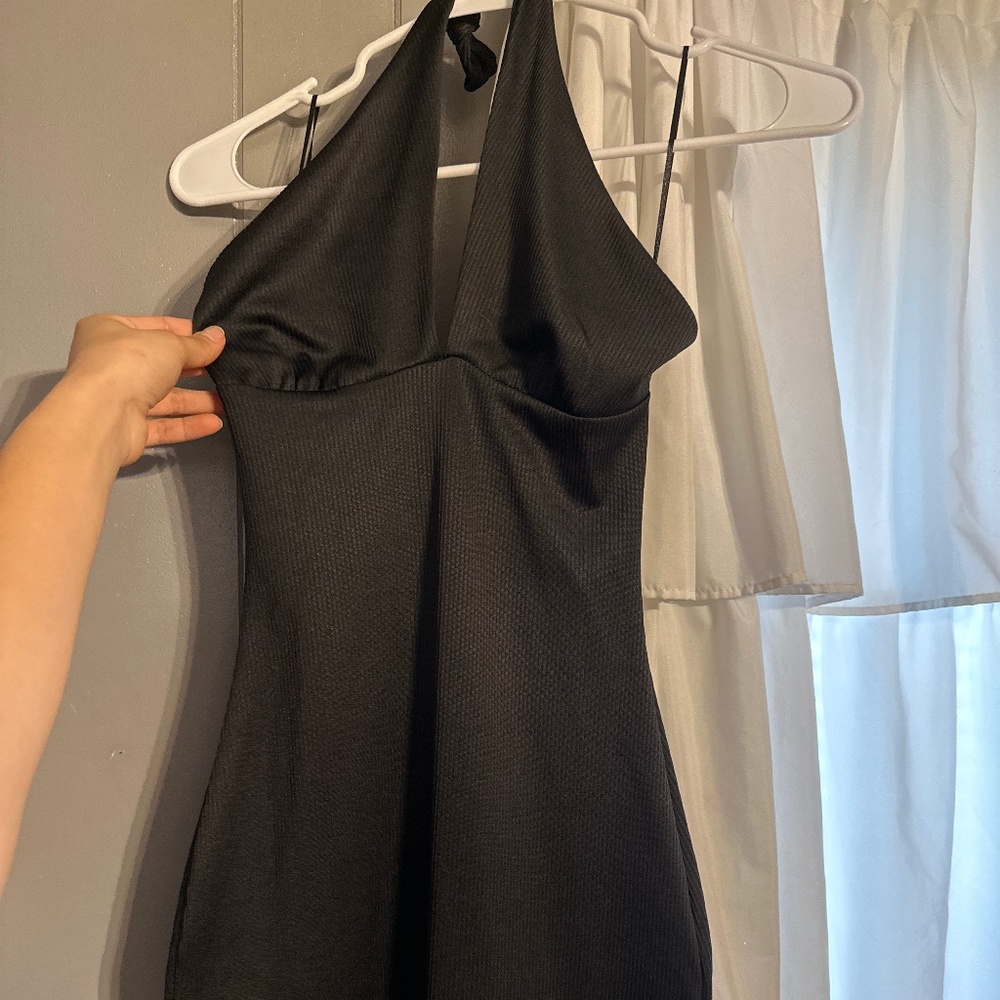Black tight dress
